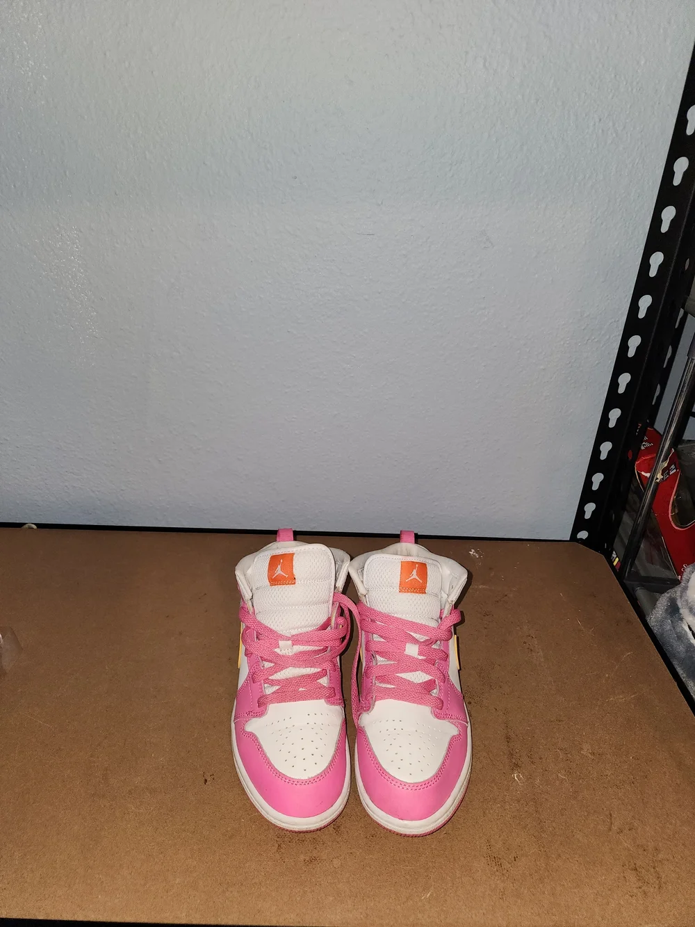 Nike Kids' Pink and Orange High-Top Sneakers